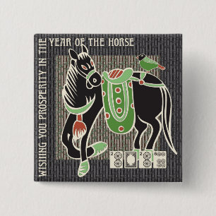 Botón Mah Jongg Horse