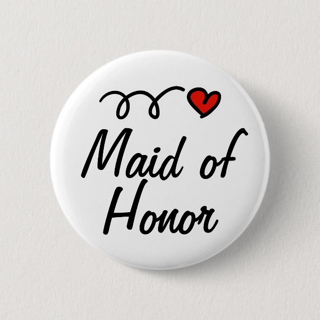 botón Maid of Honor (Anverso)