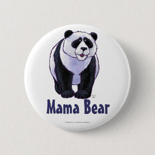 botón Mama Bear Panda Bear