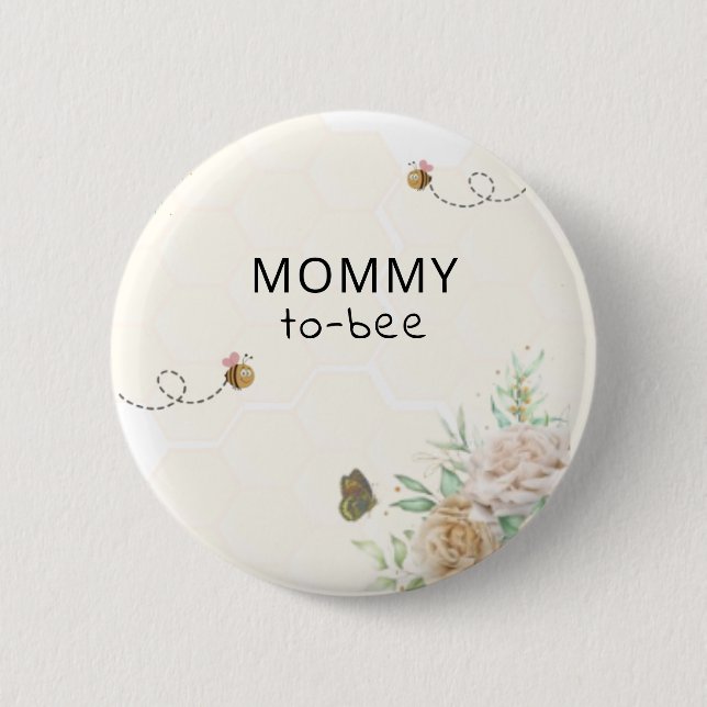 botón Mami to Bee Baby Shower (Anverso)