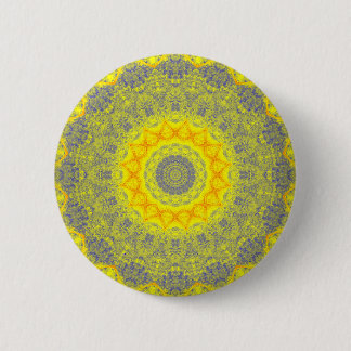 botón Mandala de resumen amarillo de Sun Burst