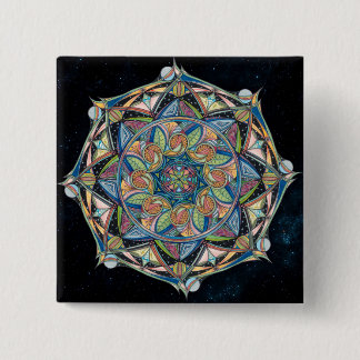 botón Mandala multicolor de moda boho