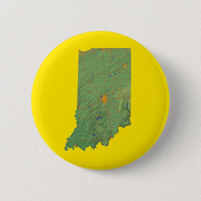botón Mapa de Indiana (Anverso)