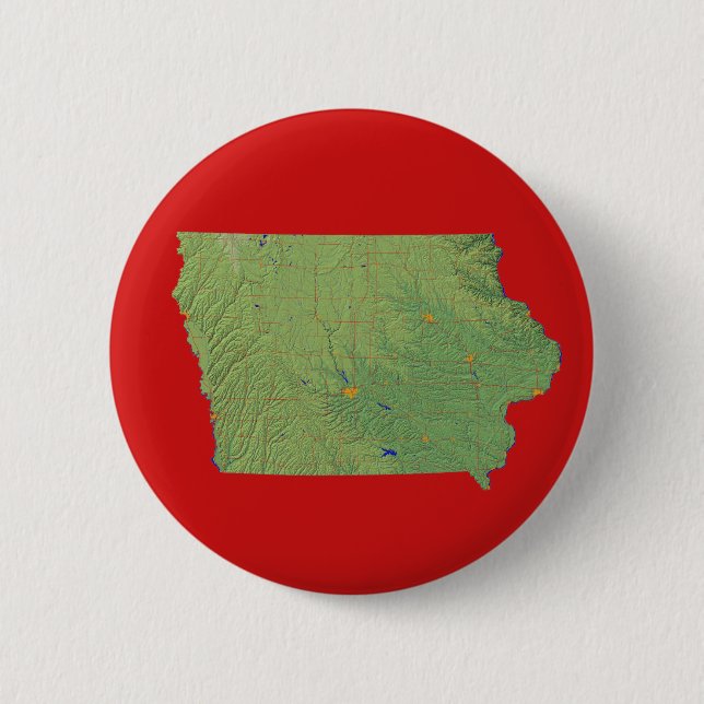 botón Mapa de Iowa (Anverso)