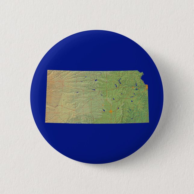 botón Mapa de Kansas (Anverso)