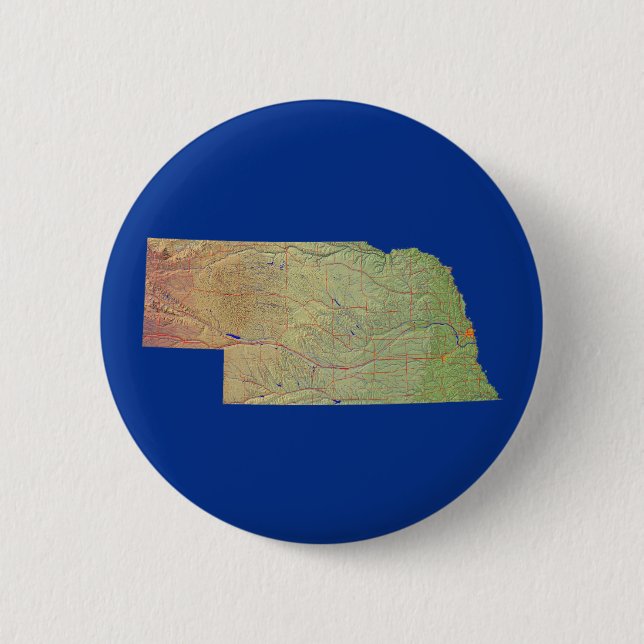 botón Mapa de Nebraska (Anverso)