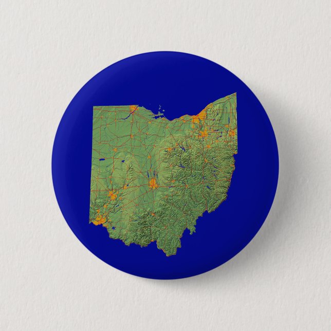 Botón Mapa de Ohio (Anverso)
