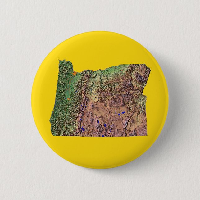 botón Mapa de Oregón (Anverso)