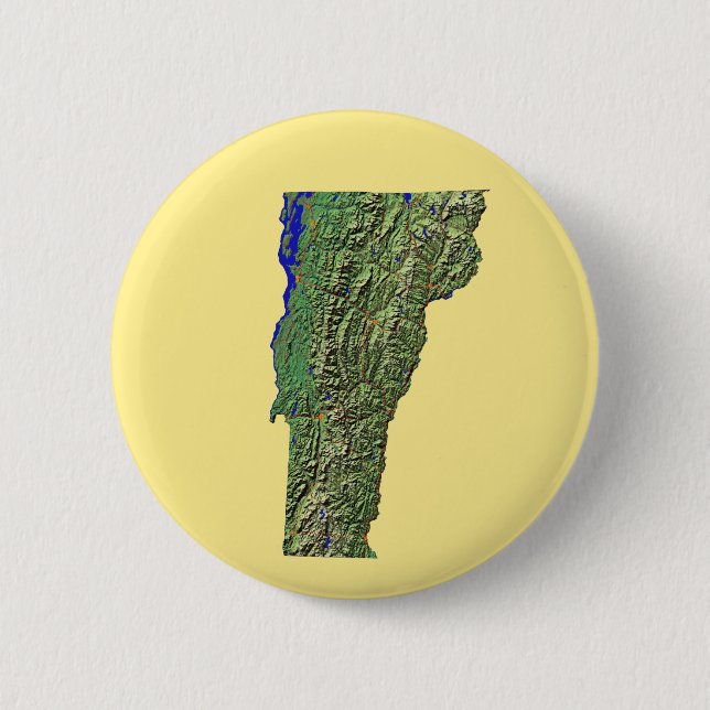 botón Mapa de Vermont (Anverso)