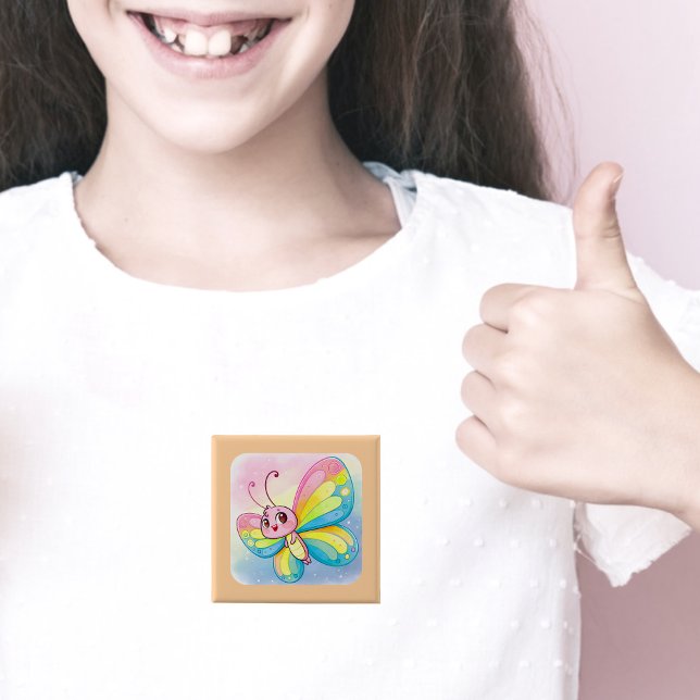 botón Mariposa arco iris (Subido por el creador)