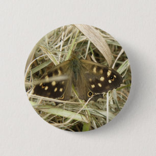 Botón mariposa de madera escamada