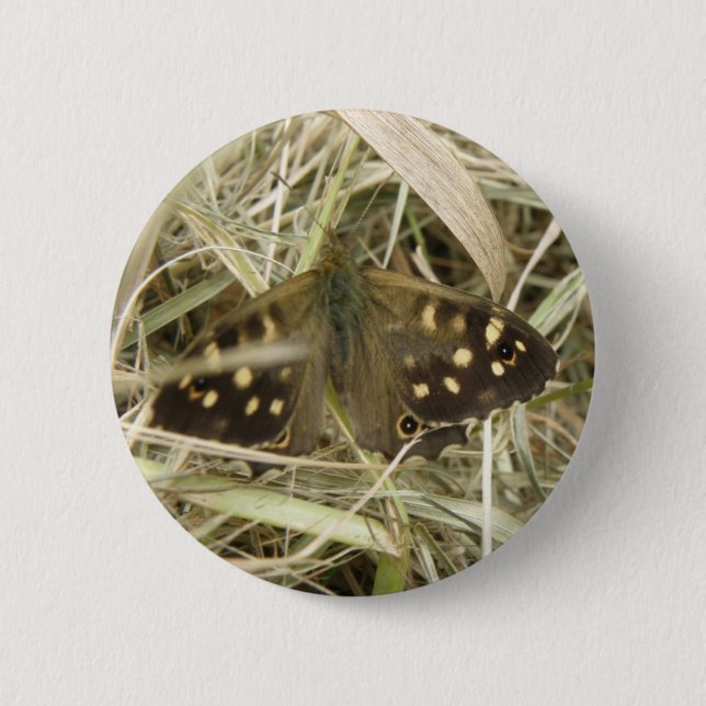 Botón mariposa de madera escamada (Anverso)