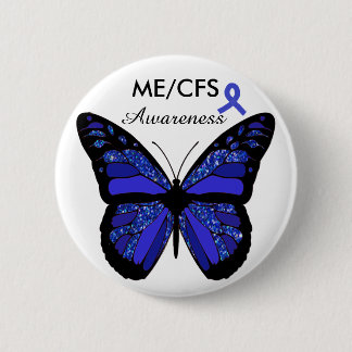 botón mariposa de sensibilización de ME/CFS