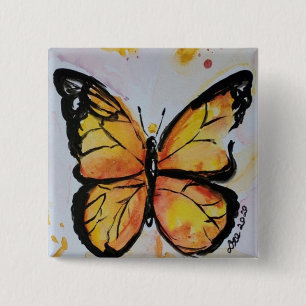 botón Mariposa monarca