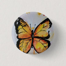 botón Mariposa monarca