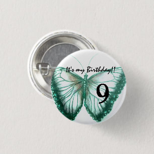botón mariposa personalizar Es mi cumpleaños