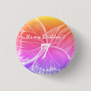 botón mariposa personalizar Es mi cumpleaños