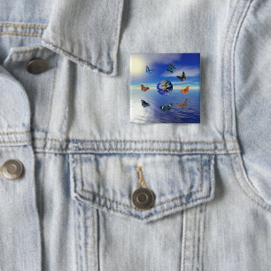 botón Mariposas Blue Earth