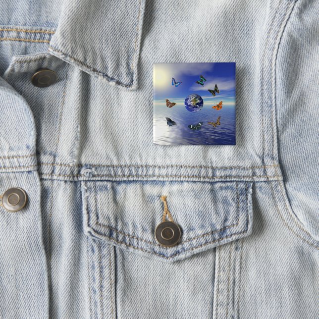 botón Mariposas Blue Earth (In situ)
