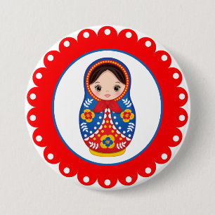 Botón Matryoshka de muñeca anidante rusa