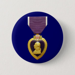 Botón Medalla del Corazón Púrpura