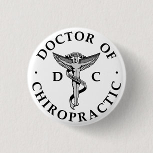 botón médica del logotipo quiropráctico