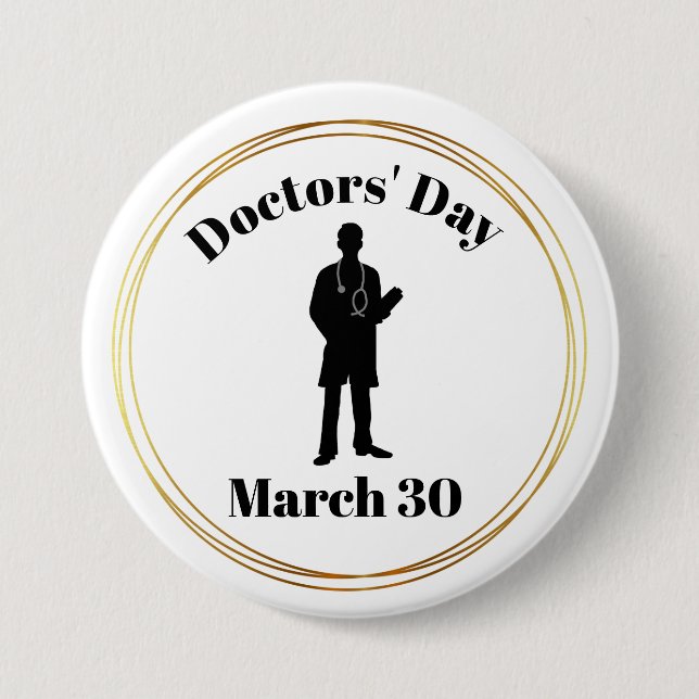 botón Médica masculino de médica Day (Anverso)