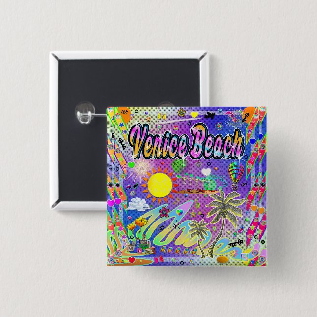 botón Melody de Venice Beach (Anverso y reverso)