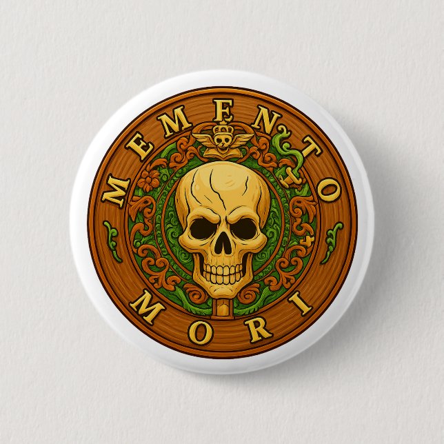 Botón Memento Mori de Phil Elmore (Anverso)