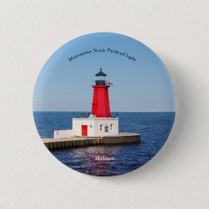 Botón Menominee North Pierhead Light