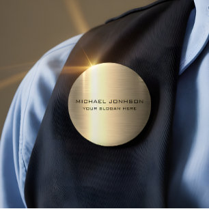 botón Metalizado de acero inoxidable Gold