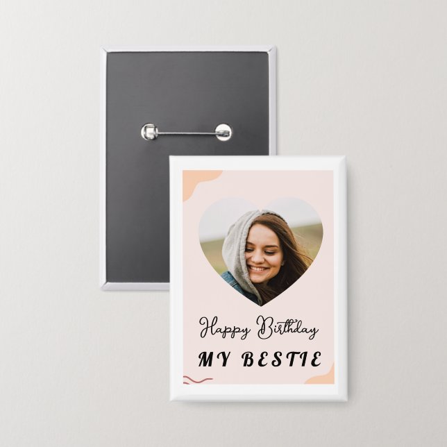 botón Metalizado del corazón torcido (Anverso/Reverso)