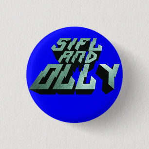 Botón metalizado del logotipo de Sifl y de Olly