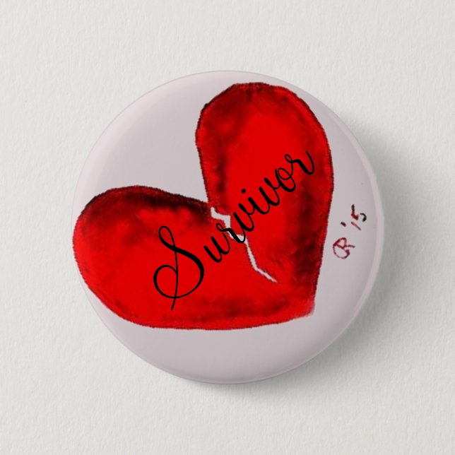 Botón metalizado redondo del superviviente (Anverso)