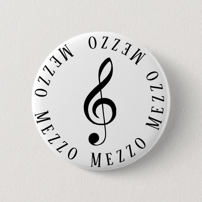 Botón Mezzo Singer Treble Clef (Anverso)