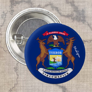 Botón Michigan, moda patriótica de la bandera de M