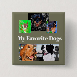 Botón Mis perros favoritos Crear-un botón 5 lugare
