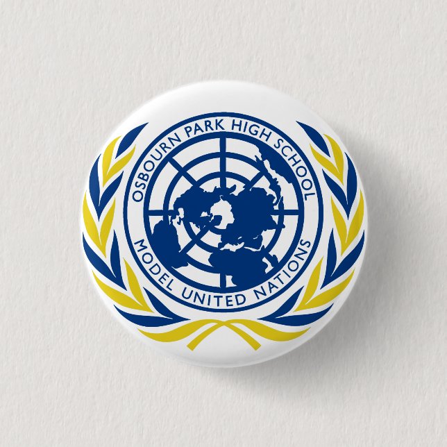 Botón modelo de la O.N.U de OPHS (Anverso)