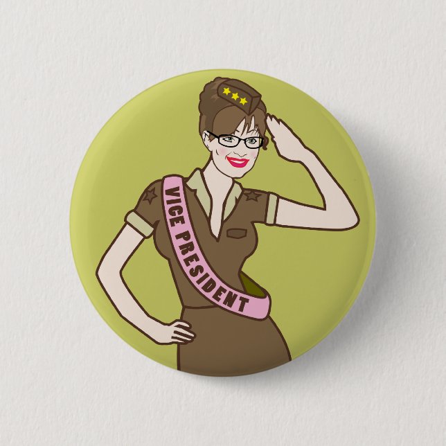 Botón modelo de Sarah Palin (Anverso)