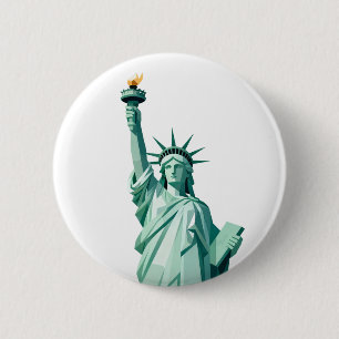 Botón moderno de estatua de libertad