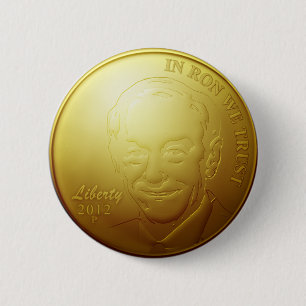 botón Moneda de oro de Ron Paul