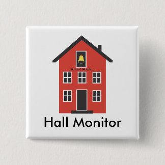 Botón Monitor del salón de la escuela roja