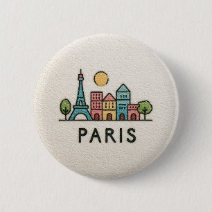 Botón mono de París Pastel