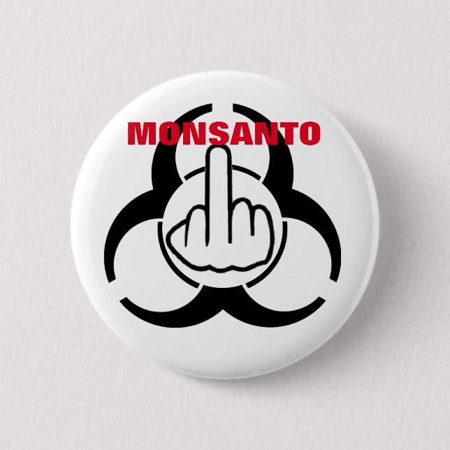 Botón Monsanto Bio Hazard Flip (Anverso)