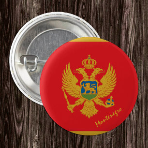 Botón Montenegro, bandera patriótica de Montenegro