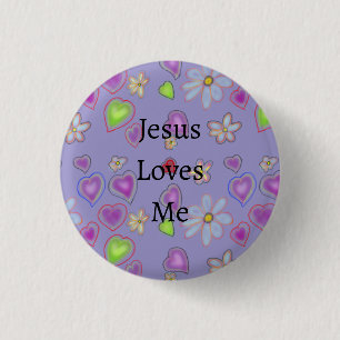 Botón Morado Jesús Me Ama