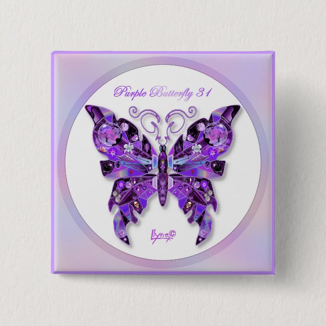 Botón Morado Mariposa 31 (Anverso)