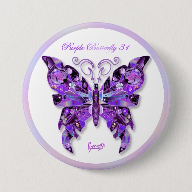 Botón Morado Mariposa 31 (Anverso)