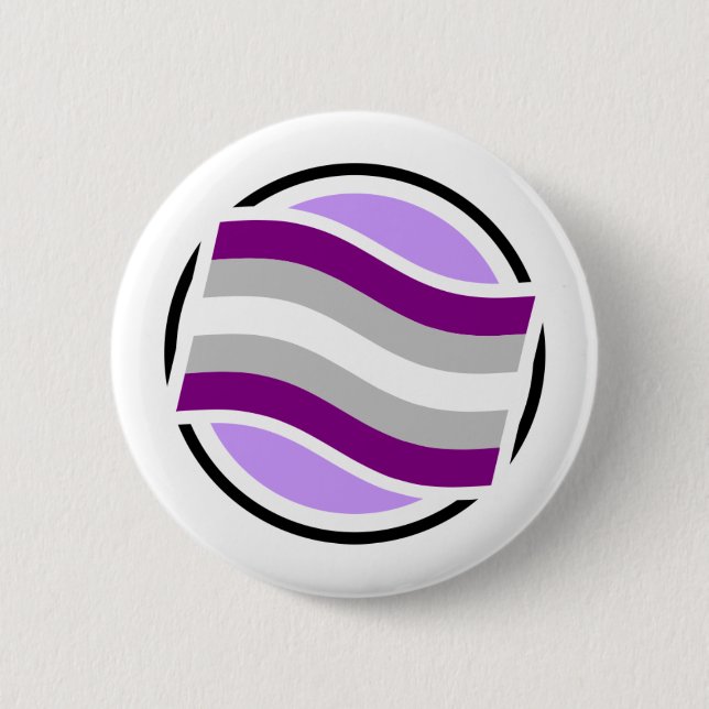 botón móvil Gris-asexual del icono de la (Anverso)