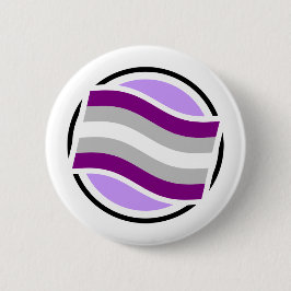 botón móvil Gris-asexual del icono de la